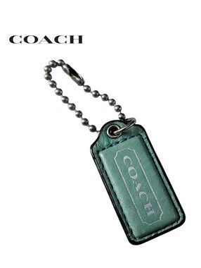 Coach Teal Leather Hang Tag
